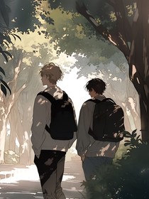 逆光冲刺的少年